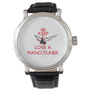 Behalten Sie Ruhe und Liebe ein Klavier-Tuner Armbanduhr