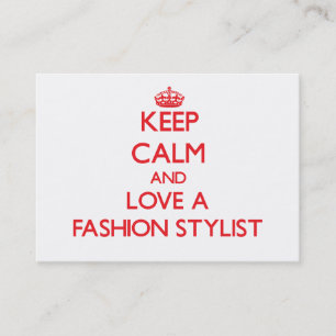 Behalten Sie Ruhe und Liebe ein Mode-Stylist Visitenkarte