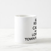 Behalten Sie Ruhe und Liebe ein Stadtplaner Kaffeetasse (Mittel)