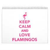 Behalten Sie Ruhe und Liebe Flamingos Kalender (Titelbild)