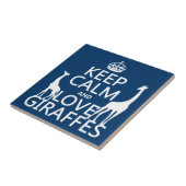 Behalten Sie Ruhe-und Liebe-Giraffen - alle Farben Fliese (Seite)