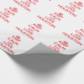 Behalten Sie Ruhe und Liebe Houston Geschenkpapier (Ecke)