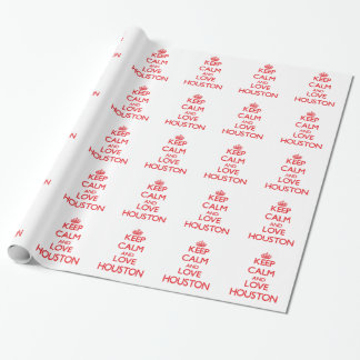 Behalten Sie Ruhe und Liebe Houston Geschenkpapier