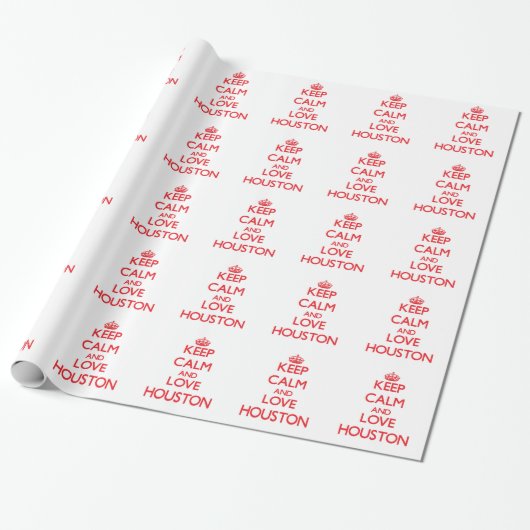 Behalten Sie Ruhe und Liebe Houston Geschenkpapier (Ungerollt)