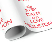 Behalten Sie Ruhe und Liebe Houston Geschenkpapier (Rolleneckpunkt)