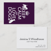 Behalten Sie Ruhe-und Liebe-Hunde - alle Farben Visitenkarte (Vorne/Hinten)