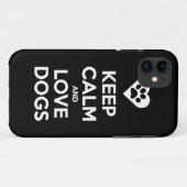 Behalten Sie Ruhe-und Liebe-Hunde Case-Mate iPhone Hülle (Rückseite (Horizontal))