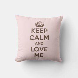 Behalten Sie Ruhe und Liebe ich Kissen