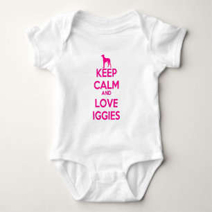Behalten Sie Ruhe und Liebe Iggies Baby Strampler