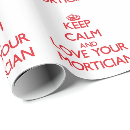 Behalten Sie Ruhe und Liebe Ihr Leichenbestatter Geschenkpapier (Rolleneckpunkt)