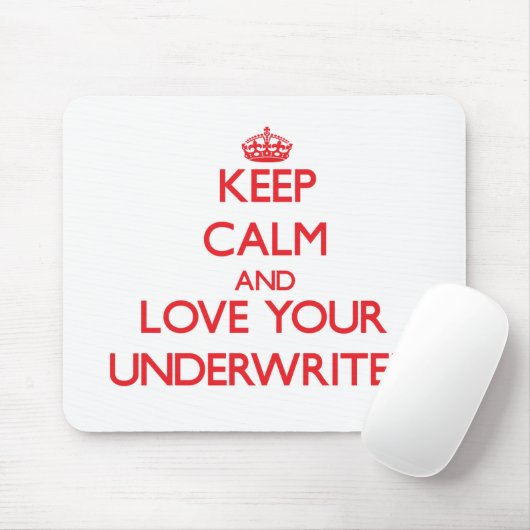Behalten Sie Ruhe und Liebe Ihr Versicherer Mousepad (Mit Mouse)