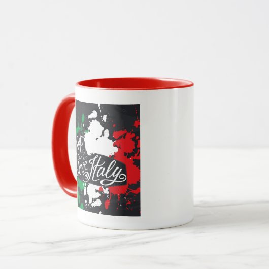 Behalten Sie Ruhe und Liebe Italien Tasse (Vorderseite Links)