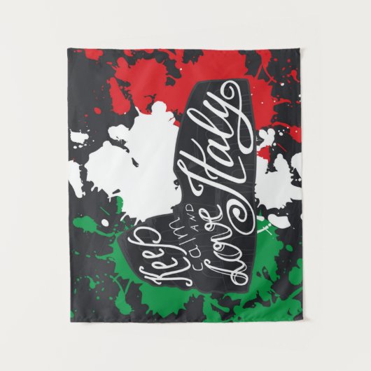 Behalten Sie Ruhe und Liebe Italien Wandteppich (Vorderseite)