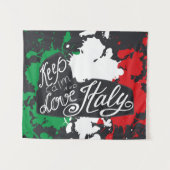 Behalten Sie Ruhe und Liebe Italien Wandteppich (Vorderseite (Horizontal))
