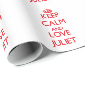Behalten Sie Ruhe und Liebe Juliet Geschenkpapier (Rolleneckpunkt)
