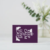 Behalten Sie Ruhe-und Liebe-Katzen (in irgendeiner Visitenkarte (Stehend Vorderseite)