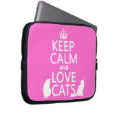 Behalten Sie Ruhe-und Liebe-Katzen Laptopschutzhülle (Vorne Rechts)