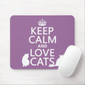 Behalten Sie Ruhe-und Liebe-Katzen Mousepad (Mit Mouse)