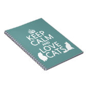 Behalten Sie Ruhe-und Liebe-Katzen Notizblock (Rechte Seite)