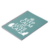 Behalten Sie Ruhe-und Liebe-Katzen Notizblock (Linke Seite)