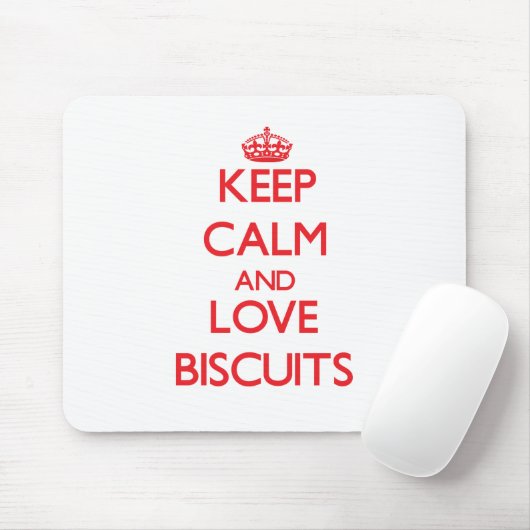 Behalten Sie Ruhe und Liebe Kekse Mousepad (Mit Mouse)