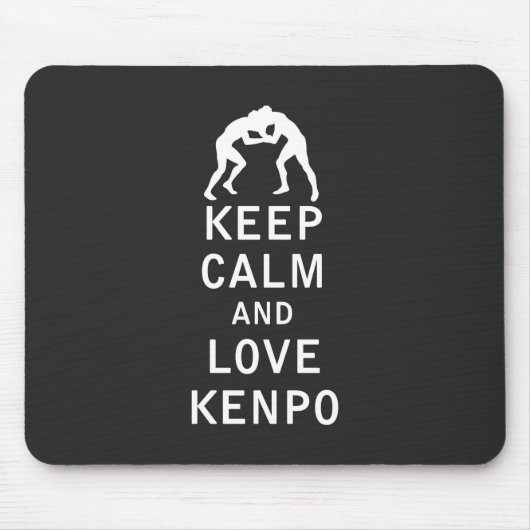 Behalten Sie Ruhe und Liebe Kenpo Mousepad (Vorne)