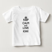 Behalten Sie Ruhe und Liebe Kiwi Baby T-shirt (Vorderseite)