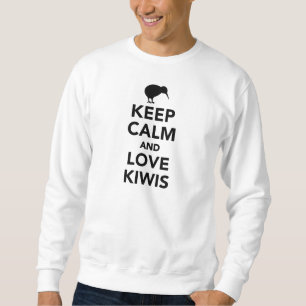 Behalten Sie Ruhe und Liebe Kiwis Sweatshirt