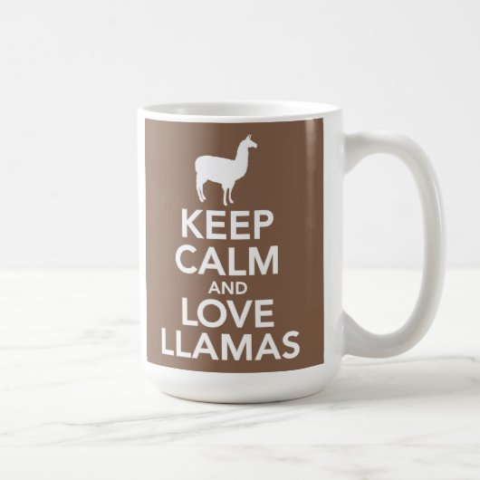 Behalten Sie Ruhe-und Liebe-Lama-Tasse Kaffeetasse (Rechts)