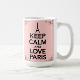 Behalten Sie Ruhe-und Liebe Paris-Tasse Kaffeetasse