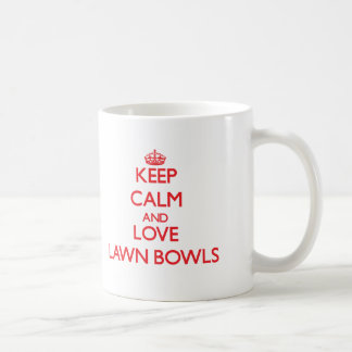 Behalten Sie Ruhe und Liebe Rasen-Schüsseln Kaffeetasse