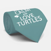 Behalten Sie Ruhe-und Liebe-Schildkröten Krawatte (Gerollt)