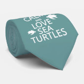 Behalten Sie Ruhe-und Liebe-Schildkröten Krawatte (Gerollt)