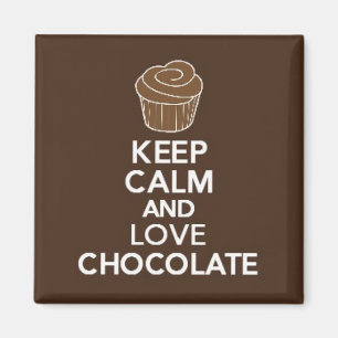 Behalten Sie Ruhe-und Liebe-Schokoladenmagneten Magnet