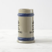 Behalten Sie Ruhe und Liebe-Seeotter Bierglas (Mittel)
