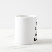 Behalten Sie Ruhe und Liebe Speck Kaffeetasse (Mittel)