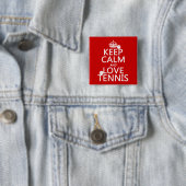 Behalten Sie Ruhe-und Liebe-Tennis Button (Beispiel)