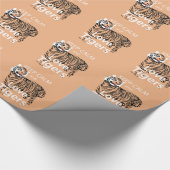 Behalten Sie Ruhe-und Liebe-Tiger Geschenkpapier (Ecke)