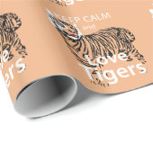 Behalten Sie Ruhe-und Liebe-Tiger Geschenkpapier (Rolleneckpunkt)