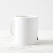 Behalten Sie Ruhe und Liebe Trampolining Kaffeetasse (Vorderseite Links)