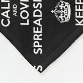 BEHALTEN SIE RUHE-UND LIEBE-VERTEILUNGSBÖGEN FLEECEDECKE (Ecke)