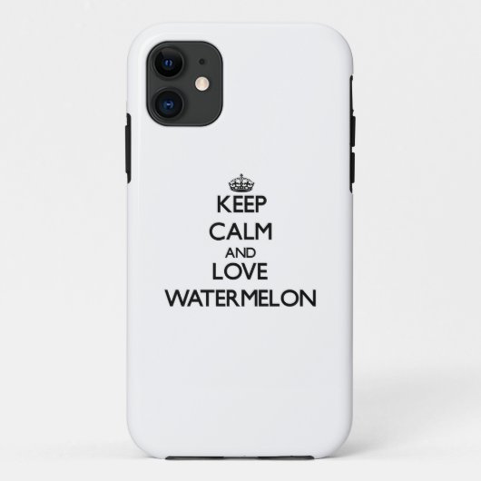 Behalten Sie Ruhe und Liebe Wassermelone Case-Mate iPhone Hülle (Rückseite)