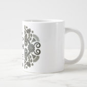 BEHALTEN Sie RUHE UND LIEBE Yoga Jumbo-Tasse (Rechts)