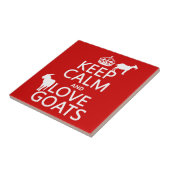 Behalten Sie Ruhe-und Liebe-Ziegen Fliese (Seite)