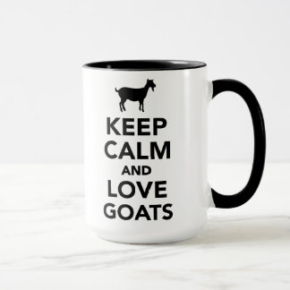 Behalten Sie Ruhe und Liebe Ziegen Tasse