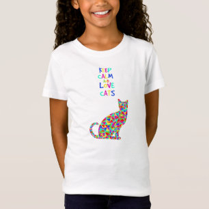 Behalten Sie Ruhe- und Liebekatzen T-Shirt