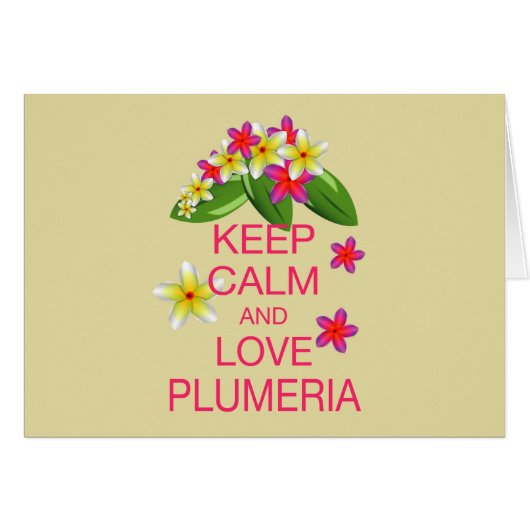 Behalten Sie Ruhe und Liebeplumeria-feine (Vorderseite (Horizontal))