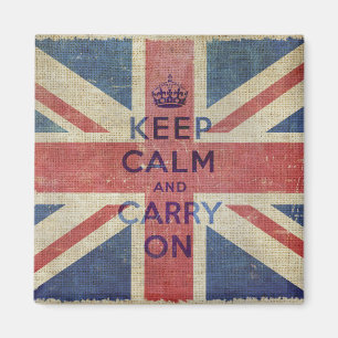 Behalten Sie Ruhe und machen Sie BRITISCHE Magnet