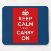 Behalten Sie Ruhe und machen Sie britisches Plakat Mousepad (Vorne)