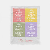 Behalten Sie Ruhe und machen Sie die Fleecedecke (Vorderseite)